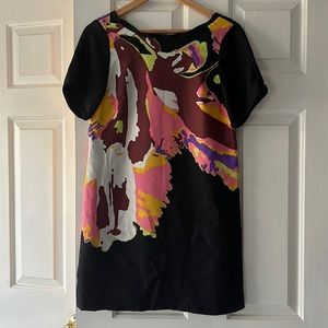 Tibi Silk multicolored shift dress size 2.